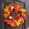 Corona di foglie d'acero con zucca - Decorazione per porta autunnale