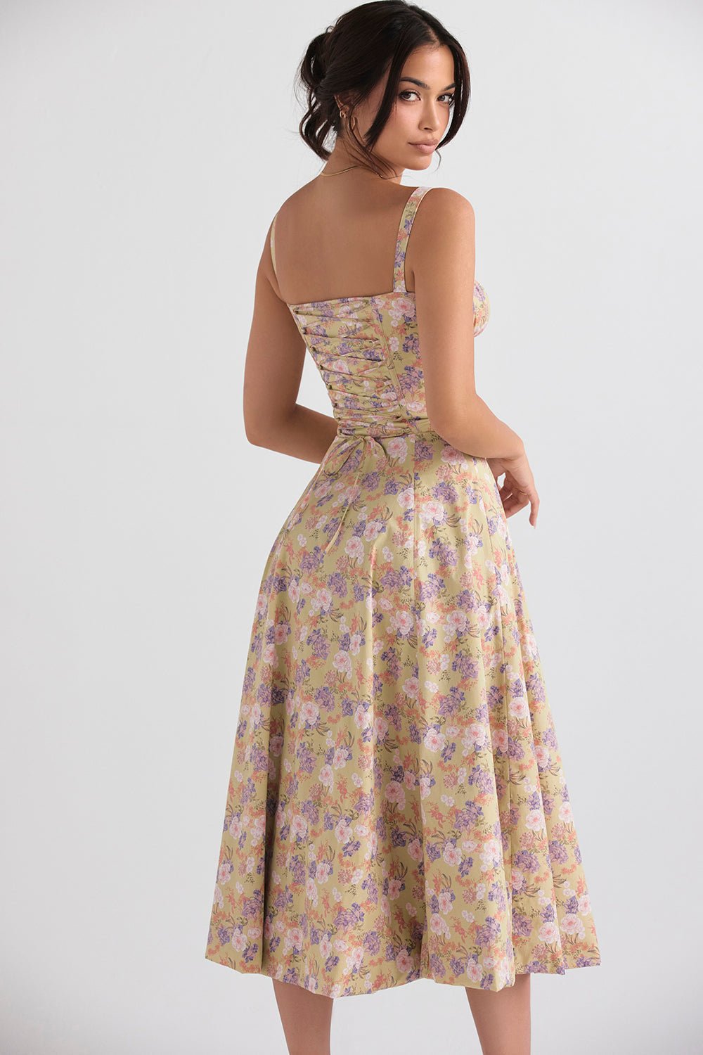 Robe Florale avec Corset | Élégance Décontractée & Charme Estival