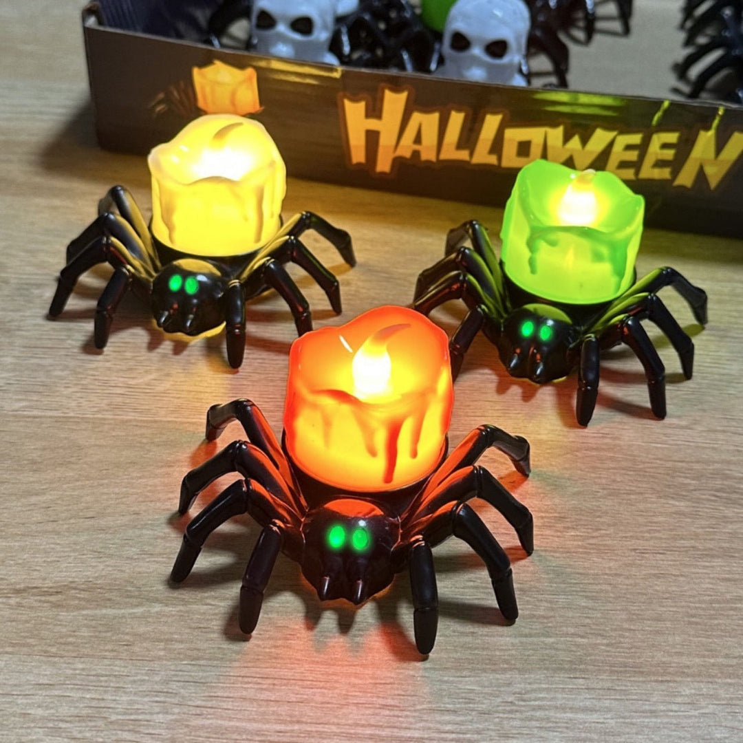 Lampe Bougie LED Halloween – Décoration Araignée Lumineuse Effrayante