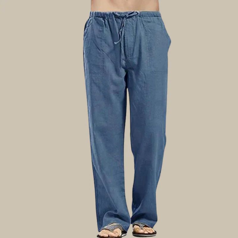 Pantalones casuales de lino para hombre | Ligeros y elegantes para el verano 