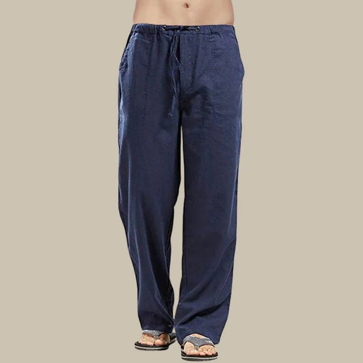 Pantalones casuales de lino para hombre | Ligeros y elegantes para el verano 