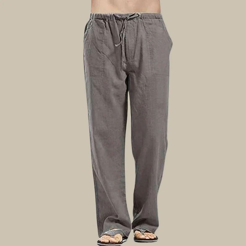Pantalones casuales de lino para hombre | Ligeros y elegantes para el verano 