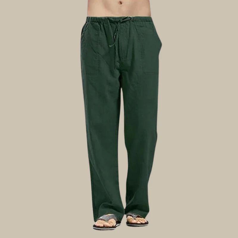 Pantalones casuales de lino para hombre | Ligeros y elegantes para el verano 