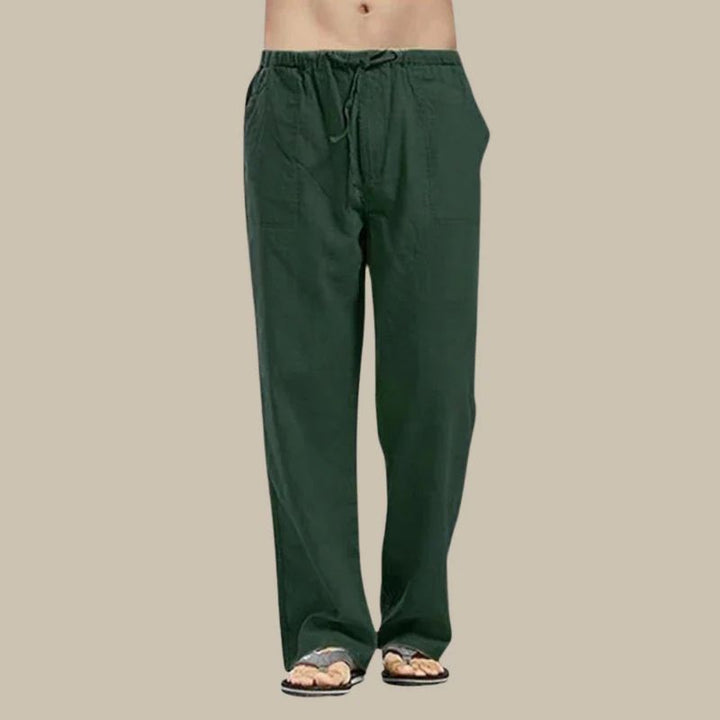 Pantalones casuales de lino para hombre | Ligeros y elegantes para el verano 