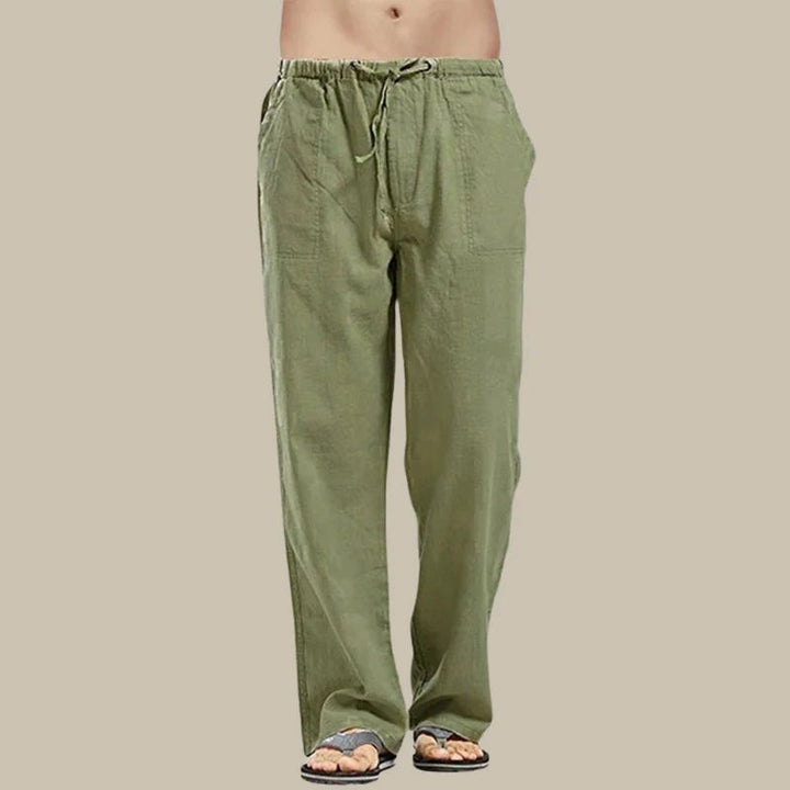 Pantalones casuales de lino para hombre | Ligeros y elegantes para el verano 