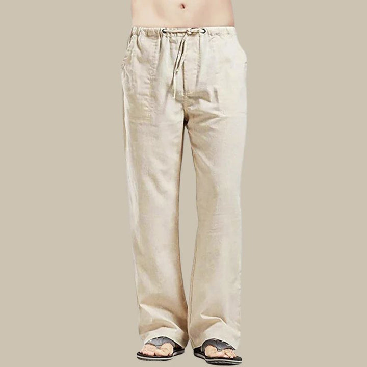 Pantalones casuales de lino para hombre | Ligeros y elegantes para el verano 