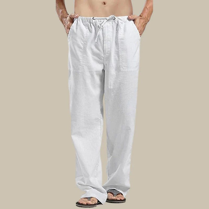 Pantalones casuales de lino para hombre | Ligeros y elegantes para el verano 