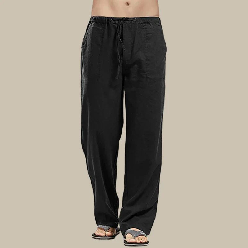 Pantalones casuales de lino para hombre | Ligeros y elegantes para el verano 