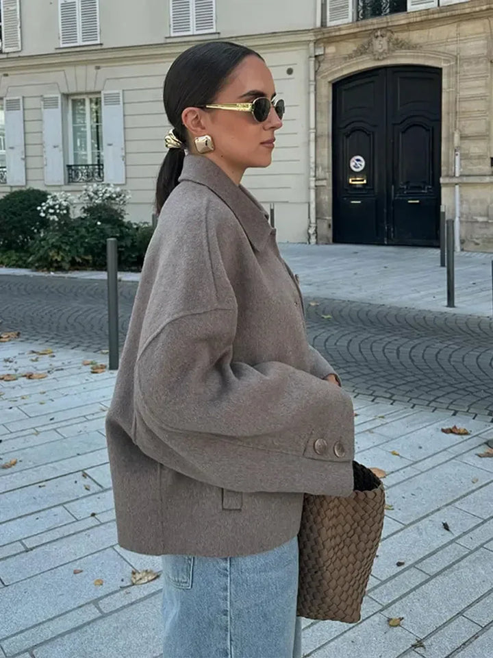 Monika Veste pour femme de Monika | Look oversize avec fermeture à boutons - Elégant & polyvalent