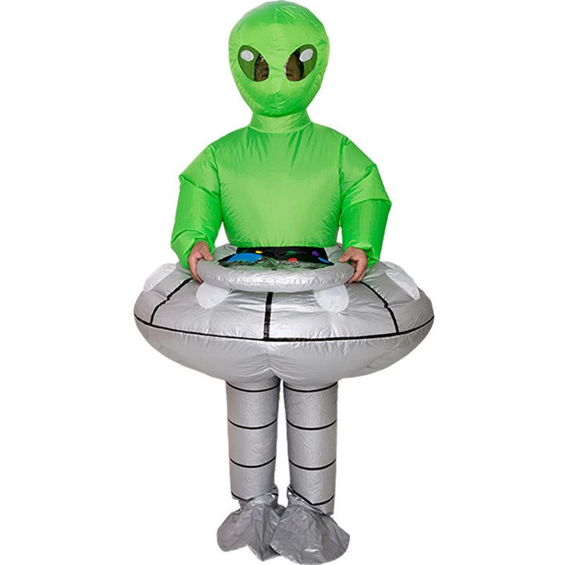 Alien gonflable avec UFO pour enfants – costume Halloween original et amusant