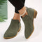 Bottines en cuir vert pour femme, mode et confort