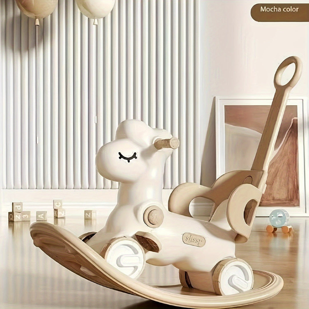 WobbiRider Jouet Enfant 2-en-1 | Cheval à Bascule et Roue d’Exercice