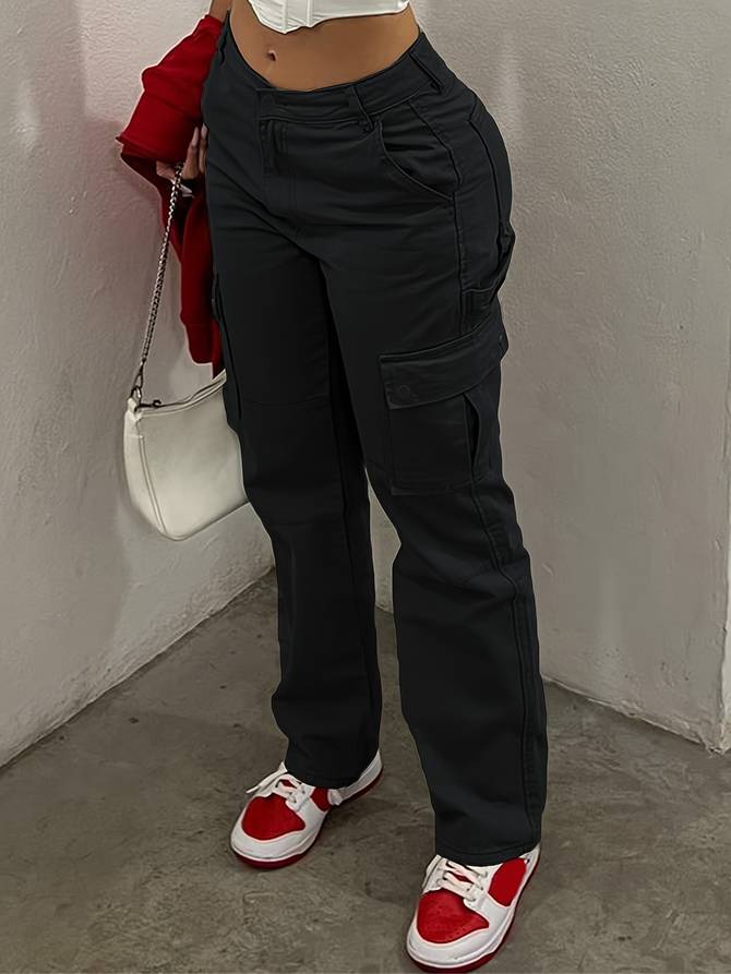 Nova | Pantalon Cargo Taille Haute Chic & Confortable