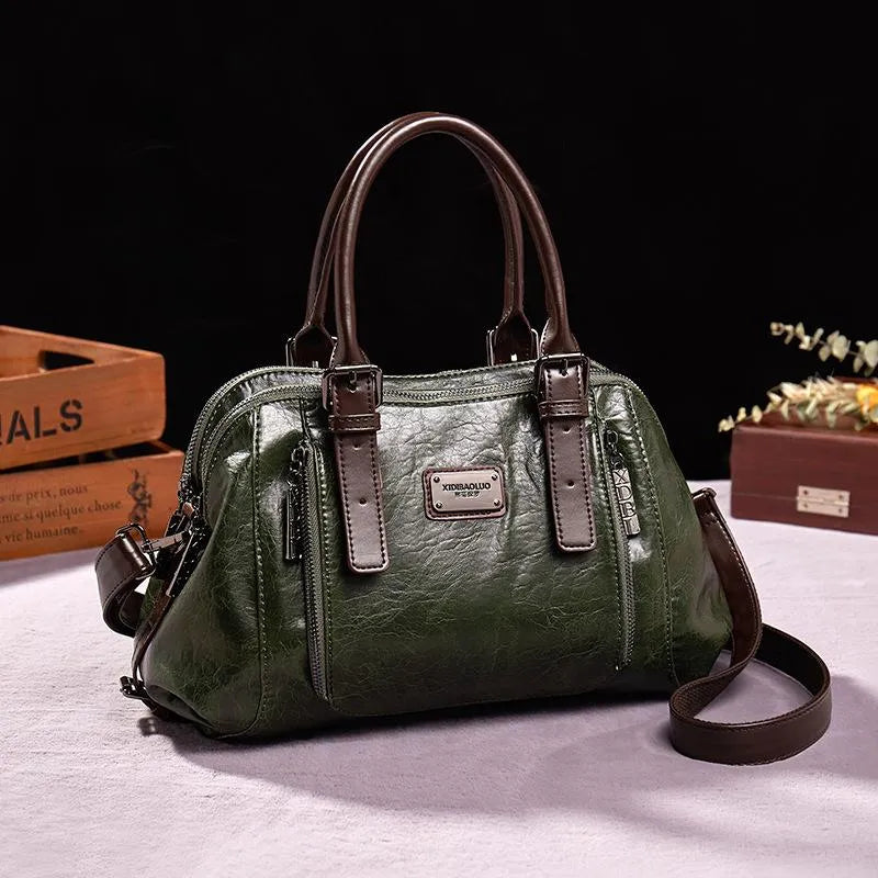 Elegante bolso de mano Nancy de piel sintética | Resistente a arañazos, impermeable y con estilo