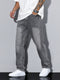 Jeans para hombre de pierna recta y corte amplio y cómodo