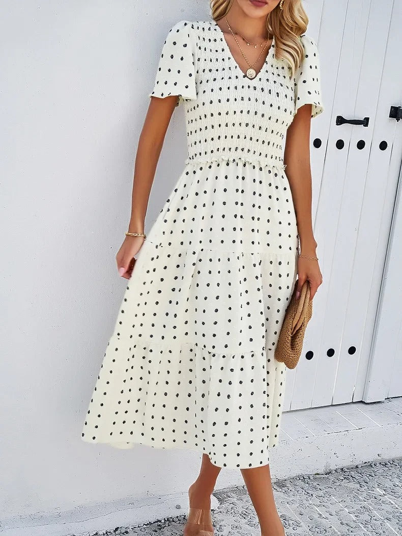 Vestido Lena para mujer | Elegante corte en A y tejido elástico - Para la oficina, el día a día y fiestas