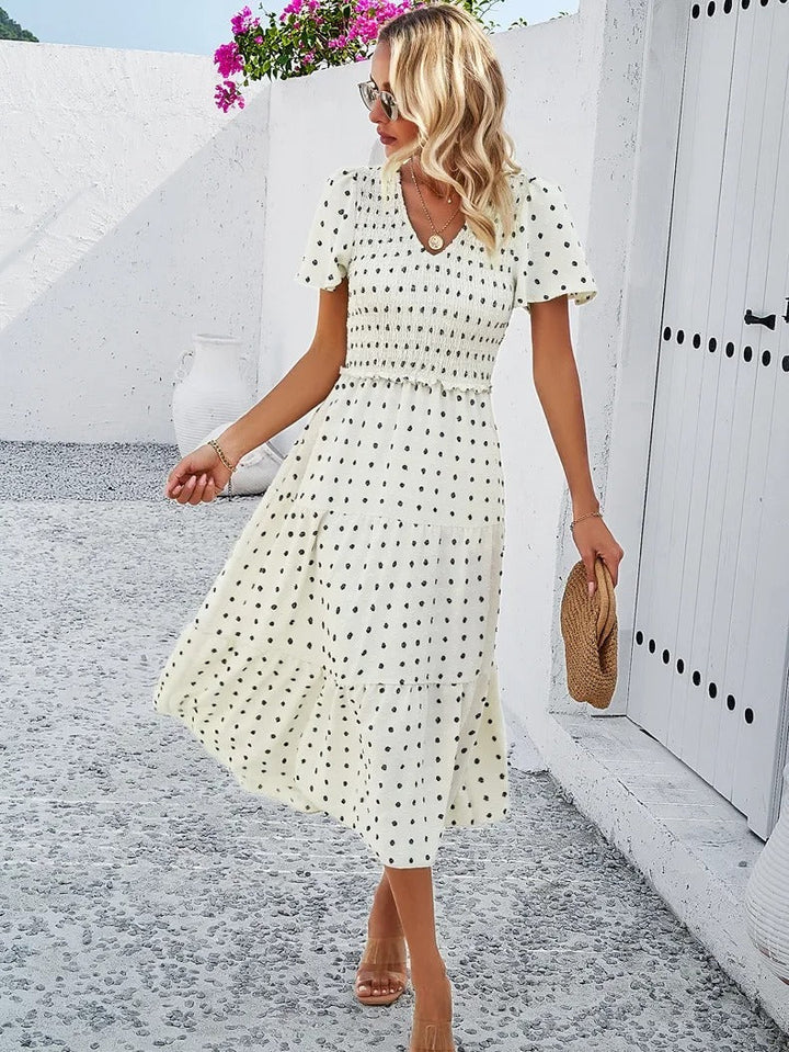 Vestido Lena para mujer | Elegante corte en A y tejido elástico - Para la oficina, el día a día y fiestas