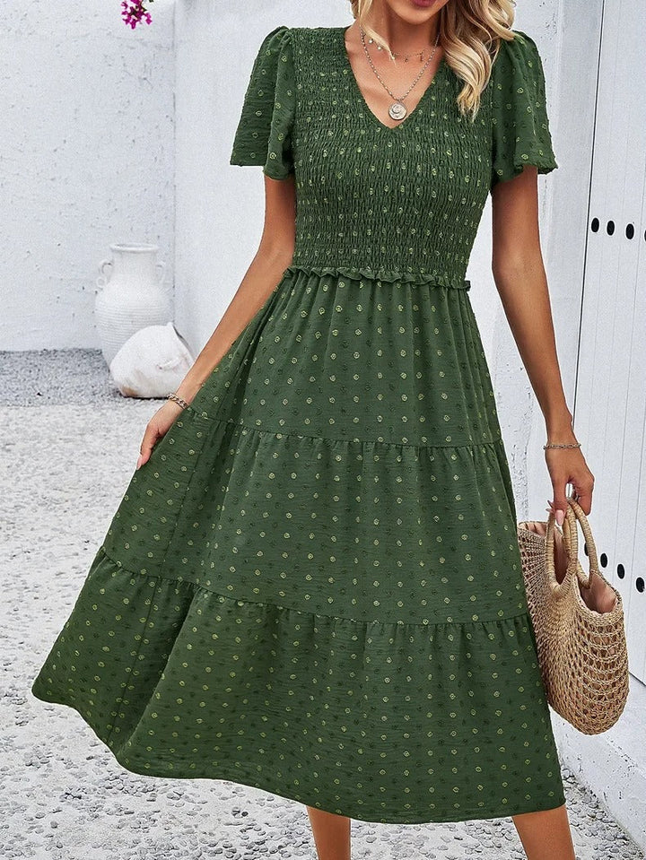 Vestido Lena para mujer | Elegante corte en A y tejido elástico - Para la oficina, el día a día y fiestas