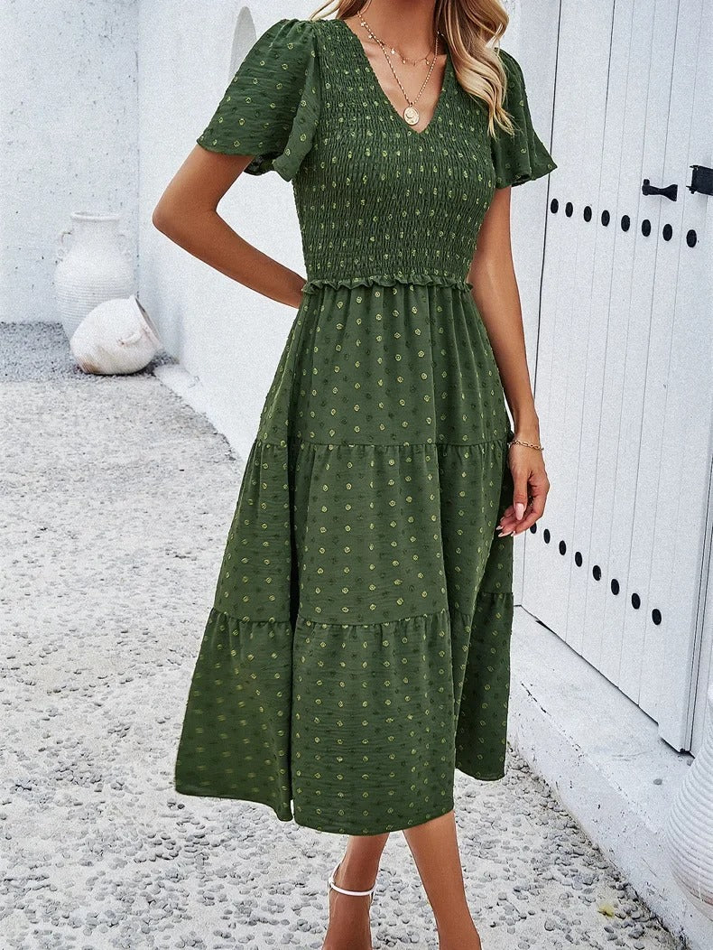 Vestido Lena para mujer | Elegante corte en A y tejido elástico - Para la oficina, el día a día y fiestas