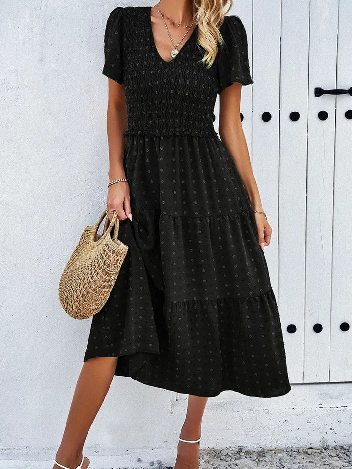 Vestido Lena para mujer | Elegante corte en A y tejido elástico - Para la oficina, el día a día y fiestas
