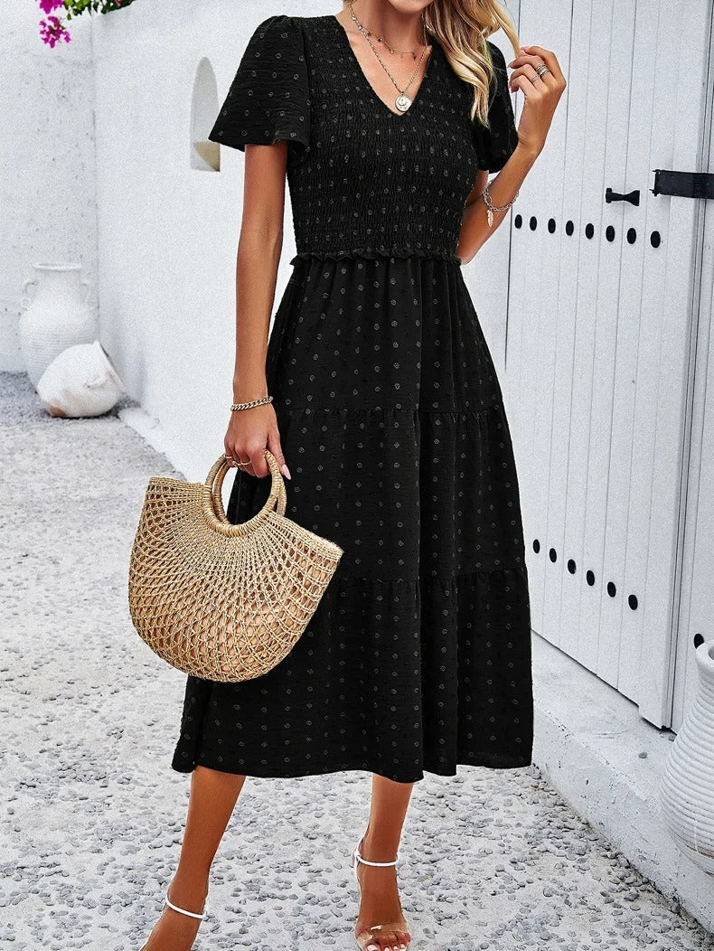 Vestido Lena para mujer | Elegante corte en A y tejido elástico - Para la oficina, el día a día y fiestas