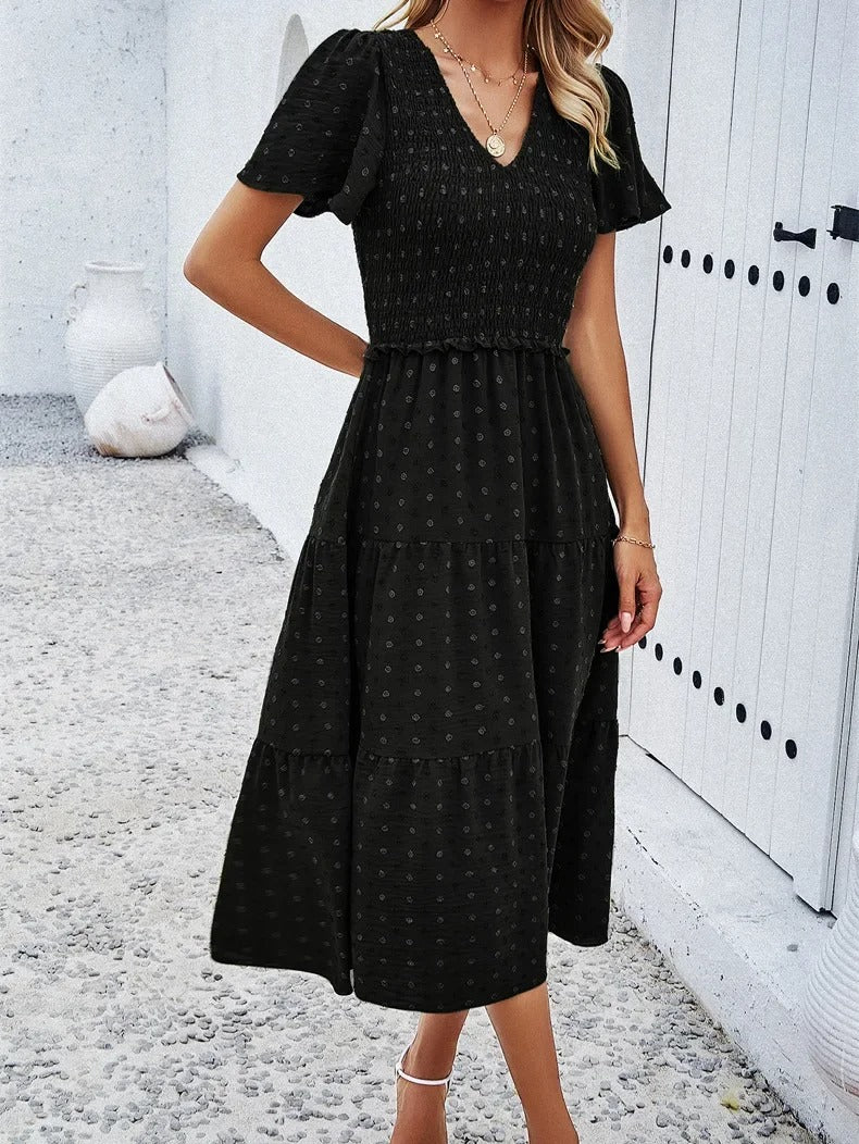 Vestido Lena para mujer | Elegante corte en A y tejido elástico - Para la oficina, el día a día y fiestas