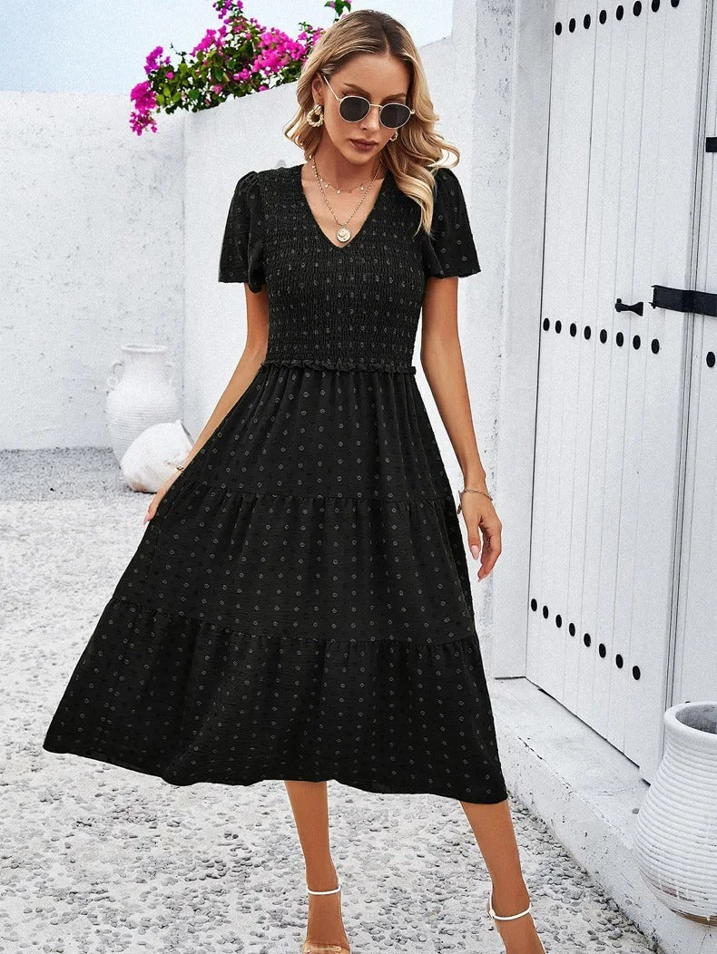 Vestido Lena para mujer | Elegante corte en A y tejido elástico - Para la oficina, el día a día y fiestas