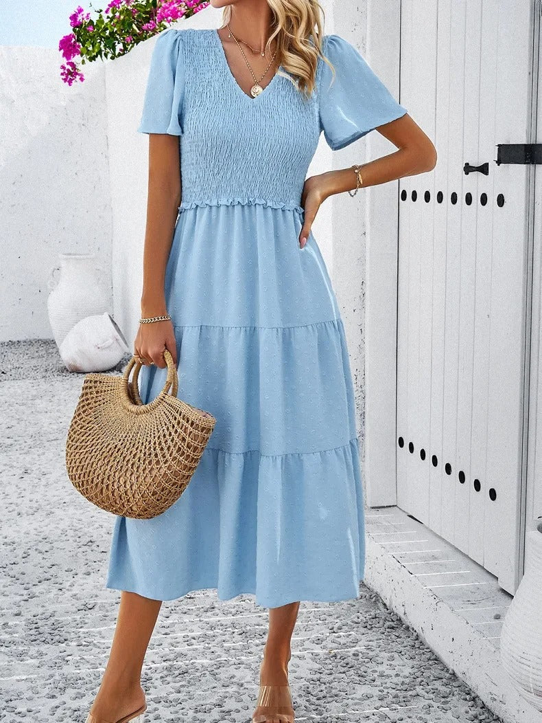 Vestido Lena para mujer | Elegante corte en A y tejido elástico - Para la oficina, el día a día y fiestas