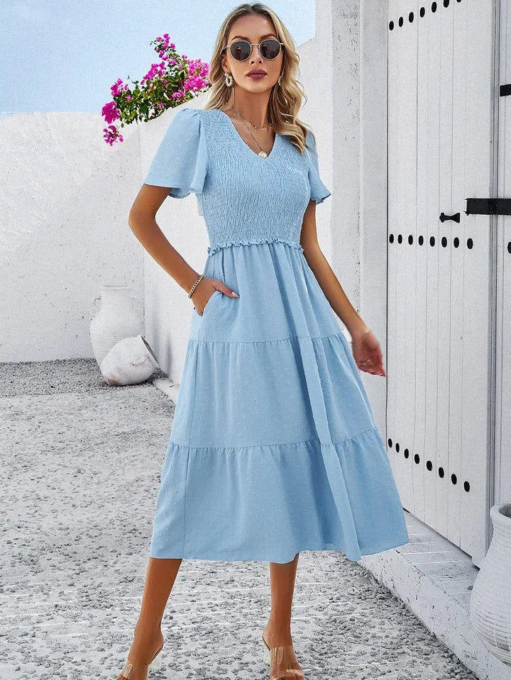 Vestido Lena para mujer | Elegante corte en A y tejido elástico - Para la oficina, el día a día y fiestas
