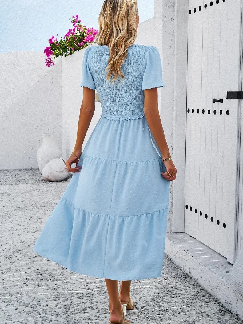Vestido Lena para mujer | Elegante corte en A y tejido elástico - Para la oficina, el día a día y fiestas