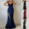 Paulinha Robe Russe Femme | Bretelles Spaghetti Froncées et Manches Sans Manches