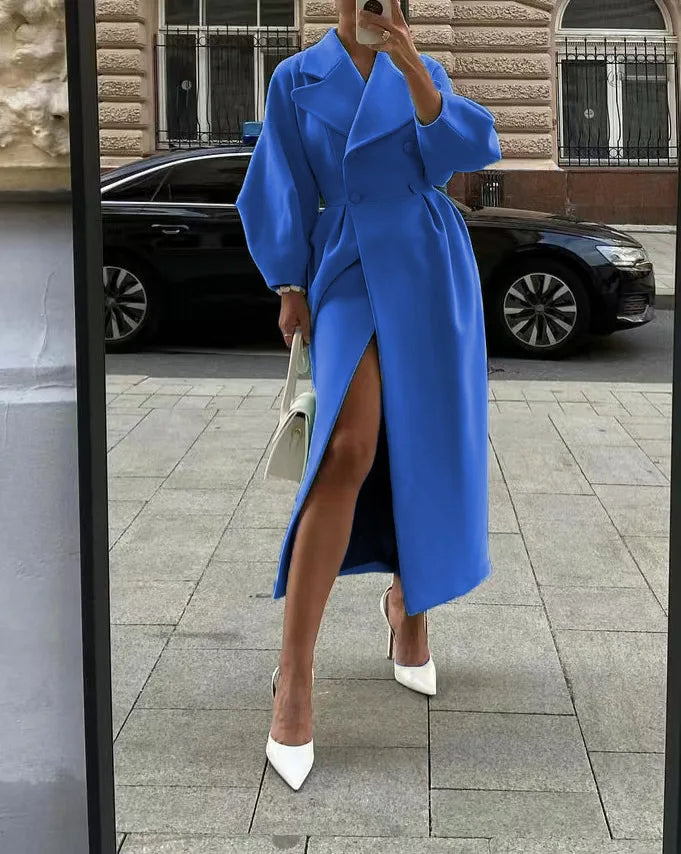 Cappotto lungo elegante da donna Chantal | Design doppiopetto senza tempo