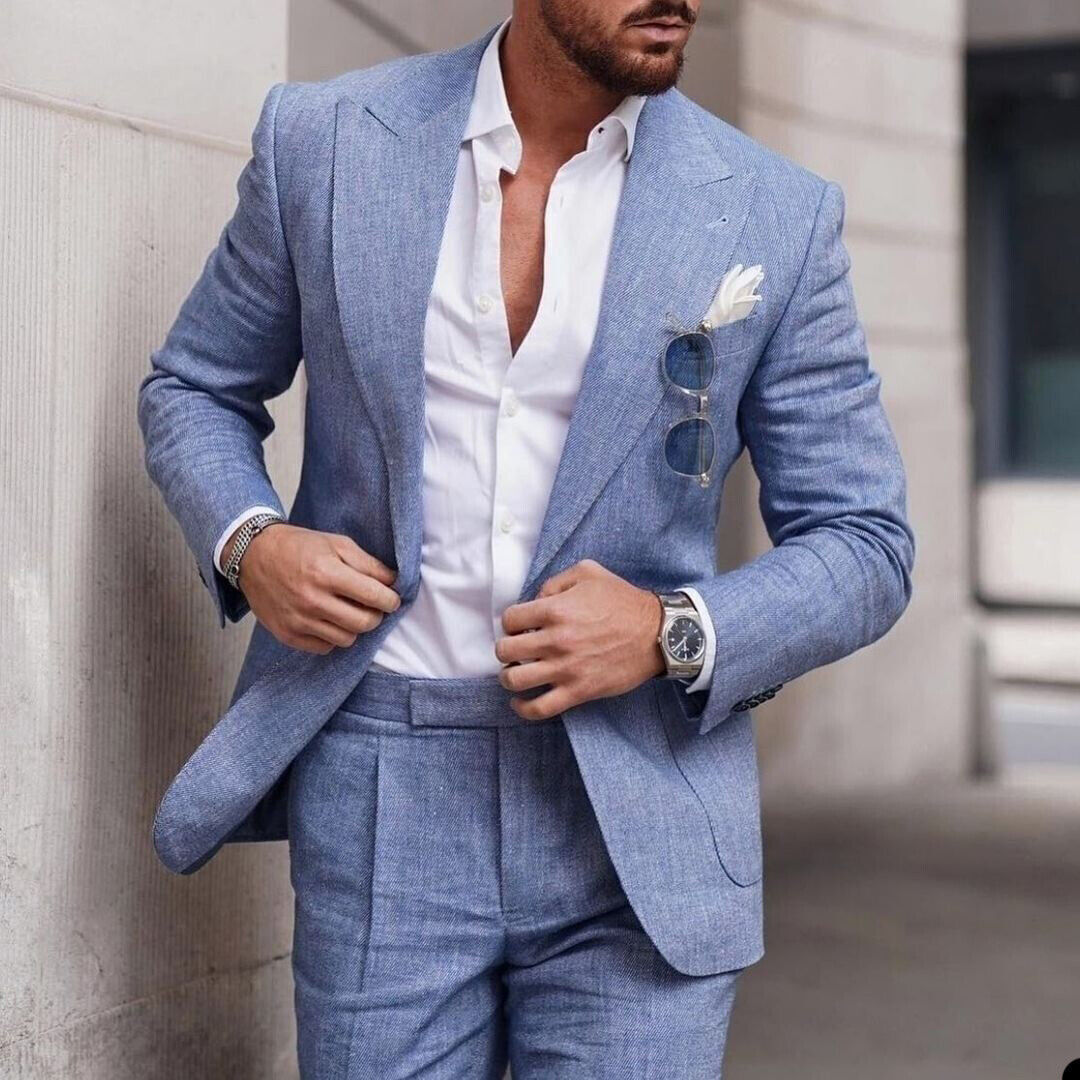 Clesiq Costume 2 Pièces Homme Blazer d’Affaires Élégant & Pantalon | Style Moderne Polyvalent