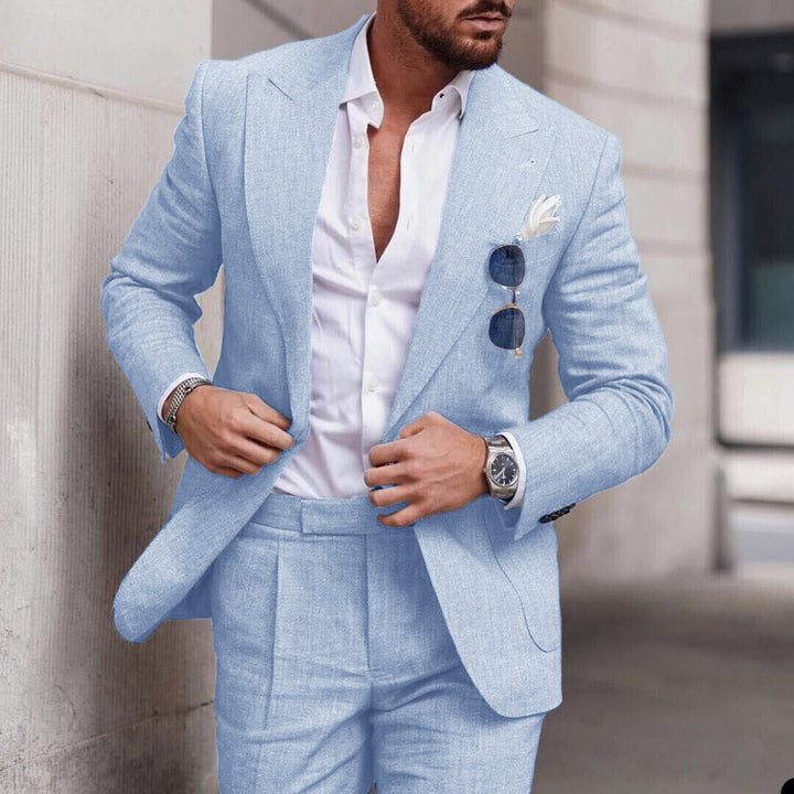 Clesiq Costume 2 Pièces Homme Blazer d’Affaires Élégant & Pantalon | Style Moderne Polyvalent