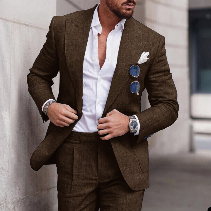 Clesiq Costume 2 Pièces Homme Blazer d’Affaires Élégant & Pantalon | Style Moderne Polyvalent