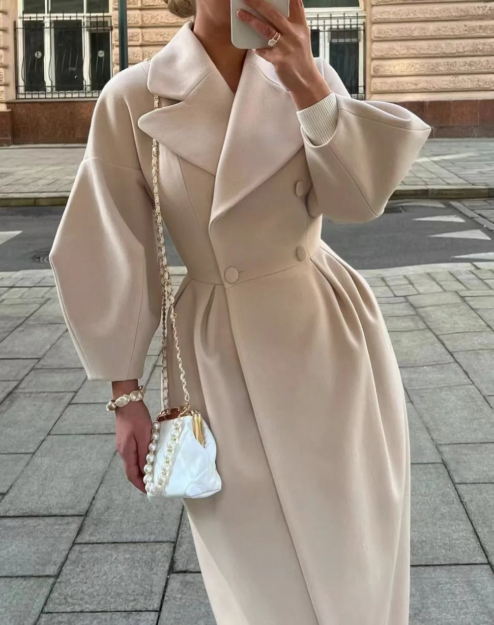 Cappotto lungo elegante da donna Chantal | Design doppiopetto senza tempo