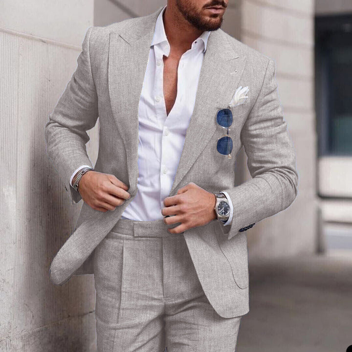 Clesiq Costume 2 Pièces Homme Blazer d’Affaires Élégant & Pantalon | Style Moderne Polyvalent