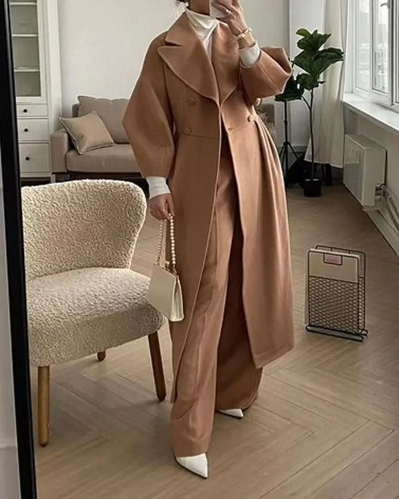 Cappotto lungo elegante da donna Chantal | Design doppiopetto senza tempo