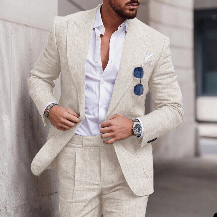 Clesiq Costume 2 Pièces Homme Blazer d’Affaires Élégant & Pantalon | Style Moderne Polyvalent