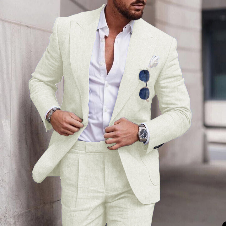 Clesiq Costume 2 Pièces Homme Blazer d’Affaires Élégant & Pantalon | Style Moderne Polyvalent