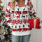 Gilet zippé de Noël pour femme | Pull festif à capuche avec poches | Sweat à capuche de fête avec motif renne pour la période des fêtes