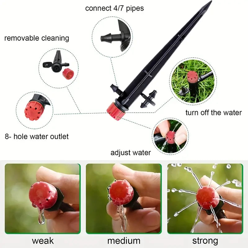 Arroseur Goutte à Goutte Réglable 360° | Irrigation Uniforme et Économe en Eau