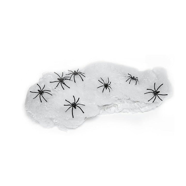 Conjunto de tela de araña de Halloween con arañas – extensible para interior/exterior
