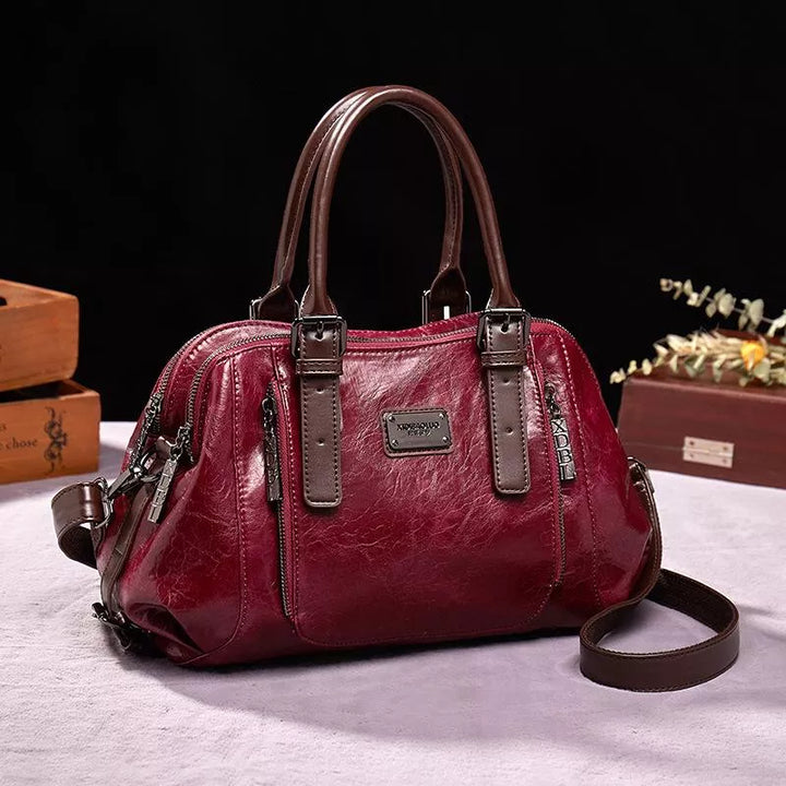 Elegante bolso de mano Nancy de piel sintética | Resistente a arañazos, impermeable y con estilo