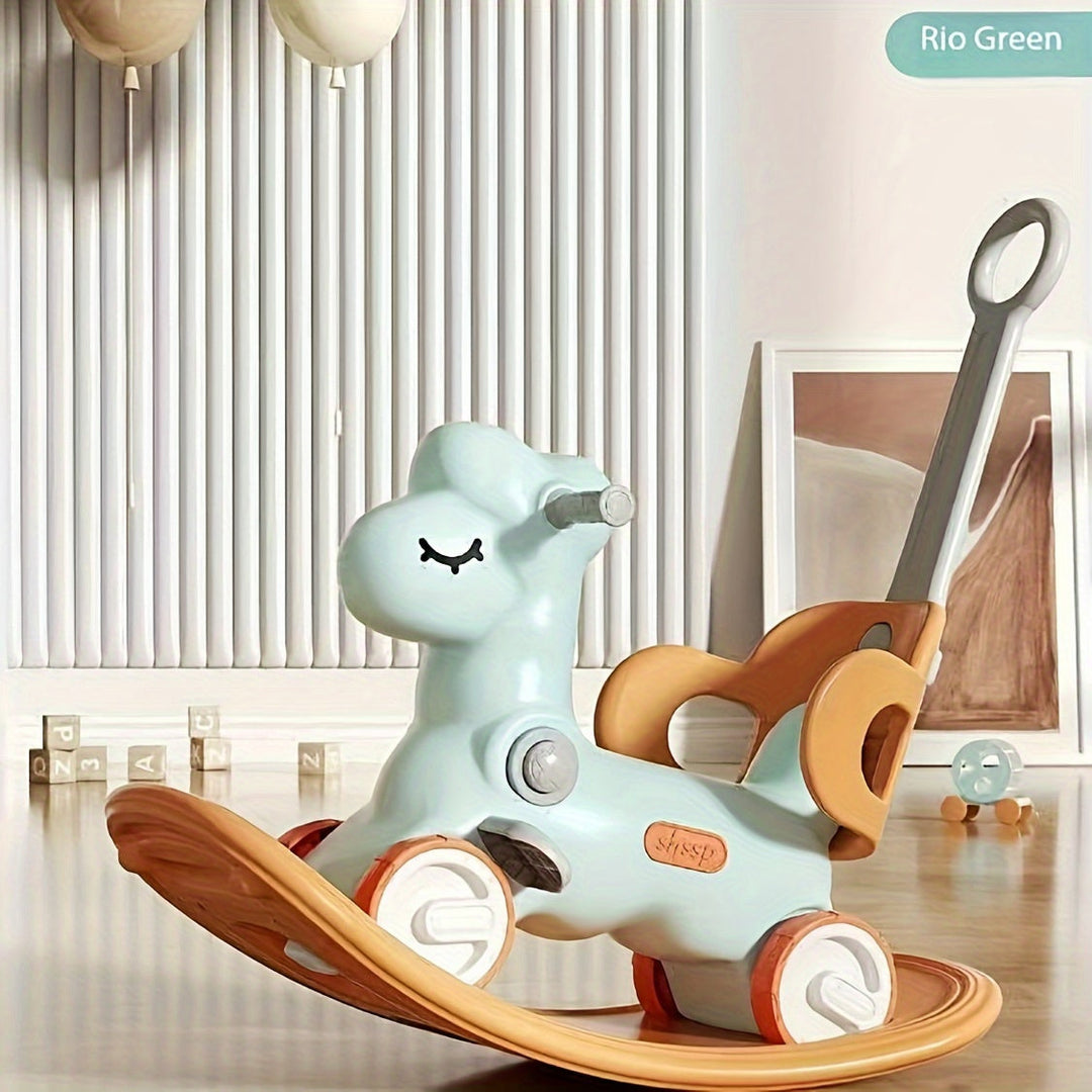 WobbiRider Jouet Enfant 2-en-1 | Cheval à Bascule et Roue d’Exercice