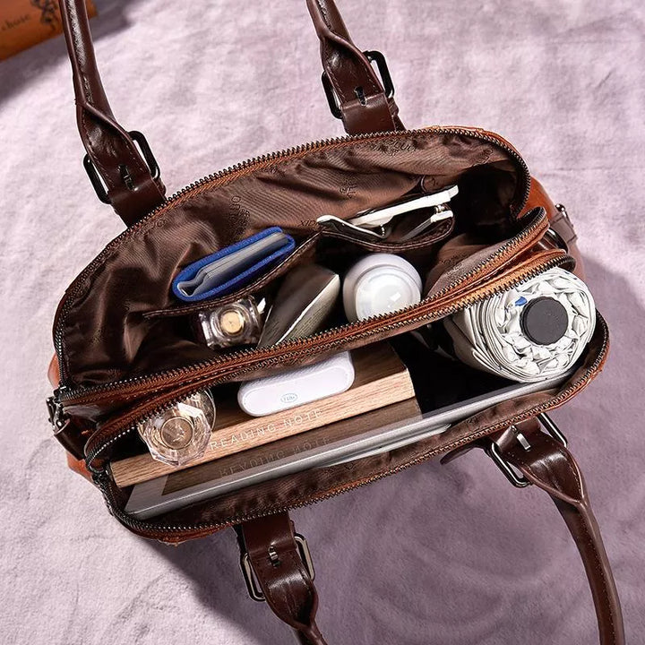 Elegante bolso de mano Nancy de piel sintética | Resistente a arañazos, impermeable y con estilo