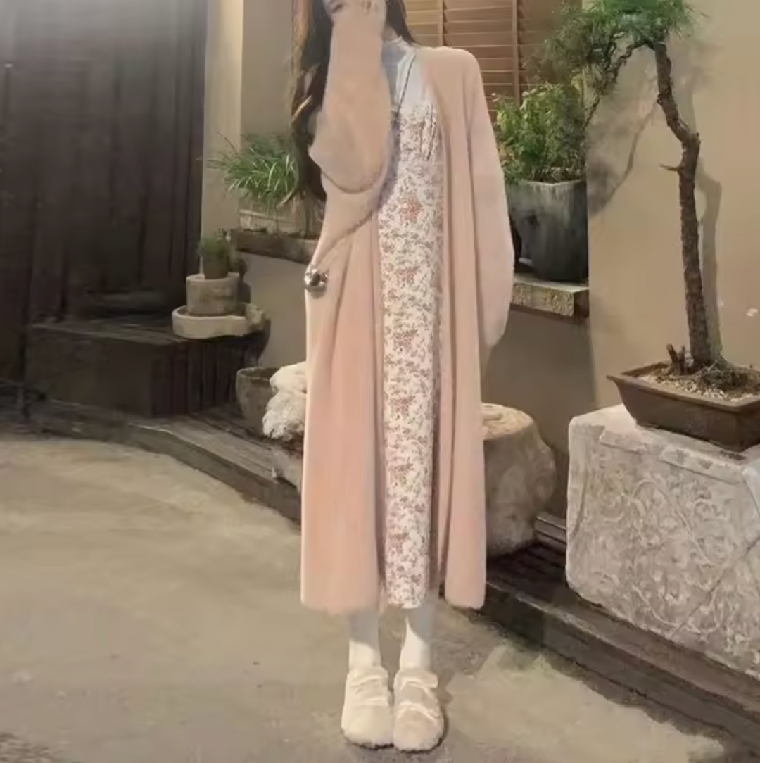 Cárdigan largo de cachemir Yassi | Elegante y cómodo para el invierno, prenda versátil para combinar con otras prendas.