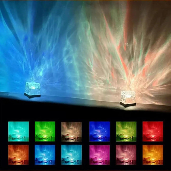 LumiWave | Lampe LED d’Ambiance 16 Couleurs avec Effet Vagues de Mer et Télécommande