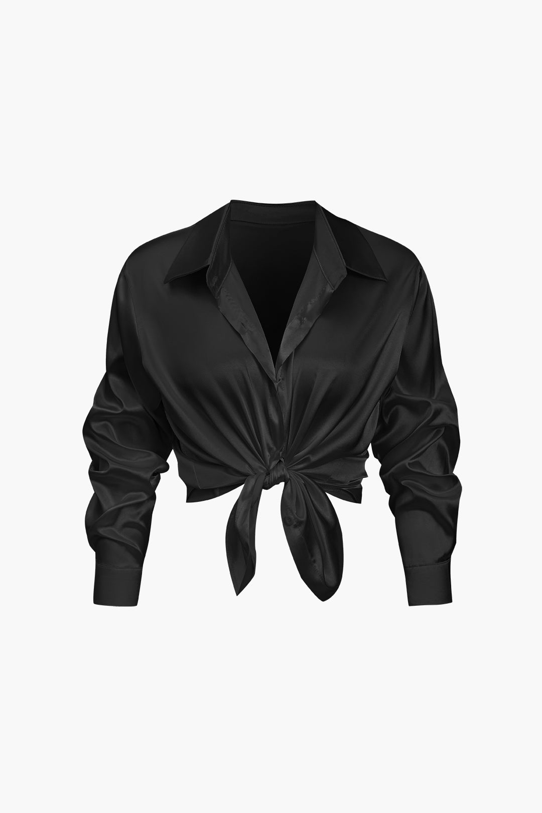 Blusa de satén Lillian para mujer | Camisa elegante de manga larga, corte holgado y diseño atemporal