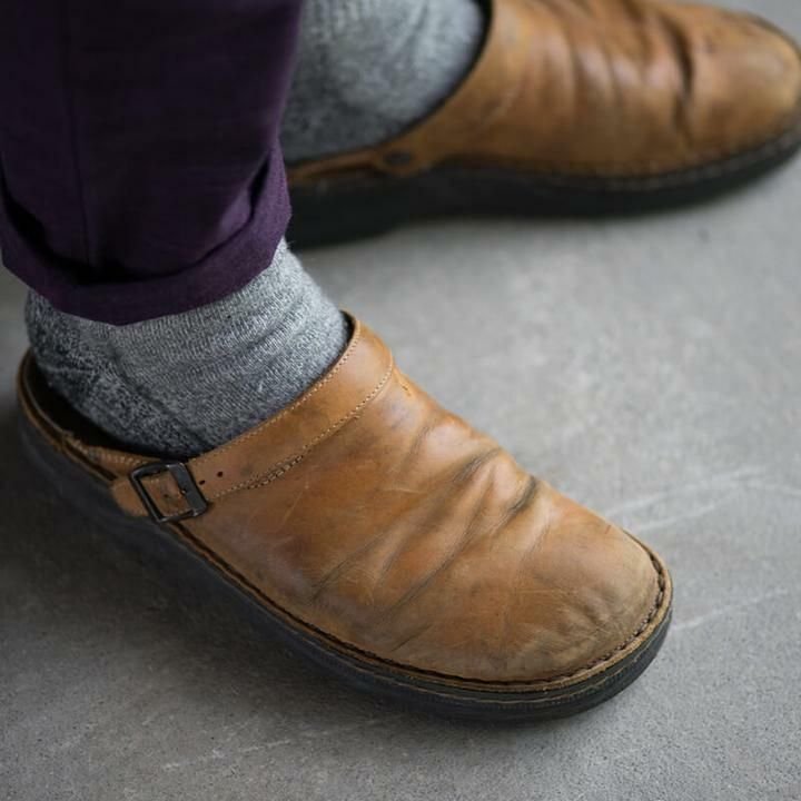 Sabots en Cuir Confortables | Chaussures à Enfiler Unisexes Usage Quotidien